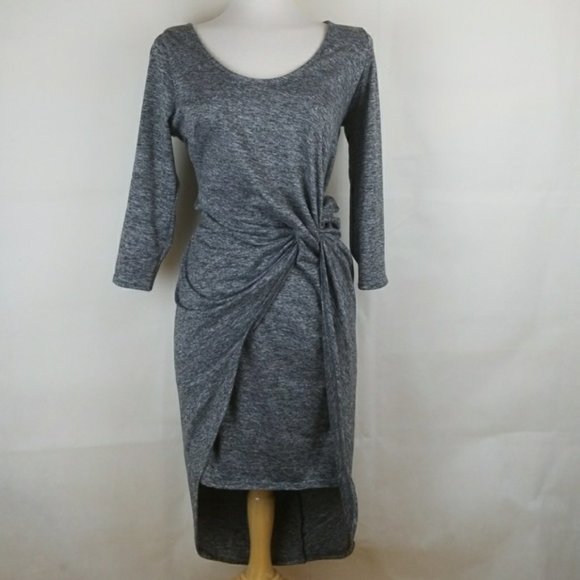 *Asymmetrical grey knot dress - Picture 3 of 6